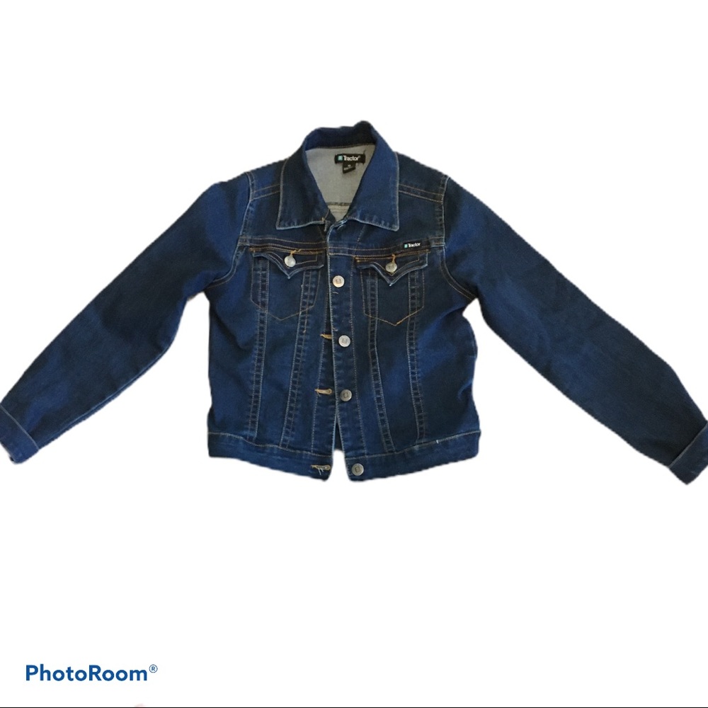 Tractor jacket excellent condition size 12 blue